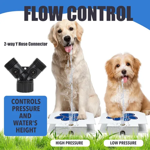 Miniatura 3 de Poofzy Fuente de agua para perros, rociador de agua para perros grandes, con juego de válvulas de cobre mejorado, fácil de usar, agua dulce