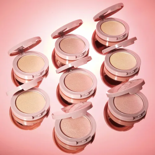 Miniatura 3 de Mally Beauty Positive Radiance Skin Perfecting Highlighter, fórmula luminosa en polvo líquido, rosa perlado