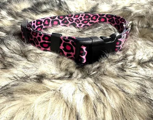Miniatura 2 de pink chhetah dog collar (small 11-13")