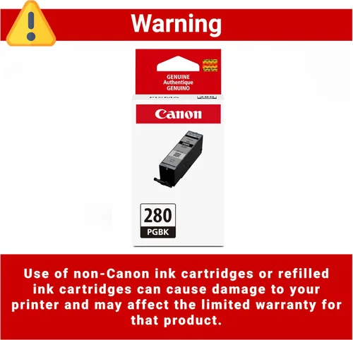 Miniatura 7 de Canon PGI-280 Tanque de Tinta Pigmento Negro Genuino, Compatible con Impresoras de la Serie TR8520, TS9120, TS8120, TS6120, TS9521C/a, TS9520/a