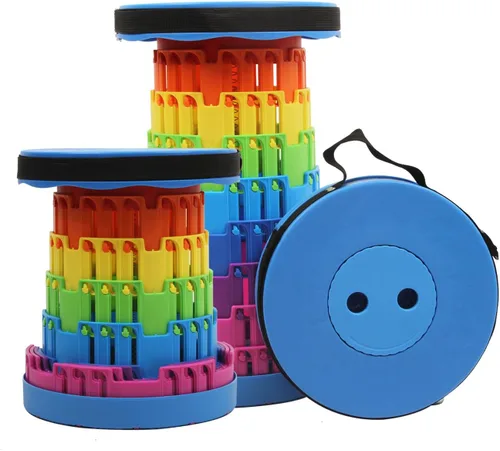 Miniatura 13 de Taburete plegable 2025, taburete plegable mejorado para adultos, ligero, resistente, ajustable, portátil, asiento plegable, taburetes resistentes
