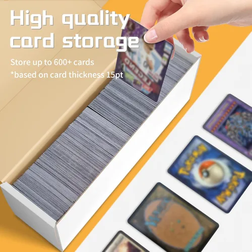 Miniatura 3 de Caja de almacenamiento de tarjetas coleccionables, cajas de almacenamiento de tarjetas deportivas, paquete de 6 cajas de cartón para tarjetas