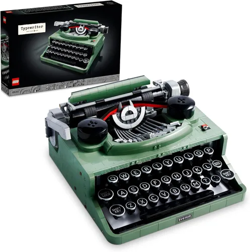 LEGO Ideas Typewriter 21327 - Juego de construcción para adultos, modelo de exhibición retro coleccionable, pasatiempos creativos, idea de regalo