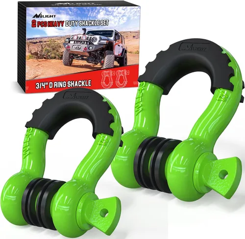 Miniatura 18 de Nilight - 2 grilletes en forma de anilla en D de 3/4 pulgadas con tornillo pasador de 7/8 pulgadas, 41 887 libras, resistentes a la rotura