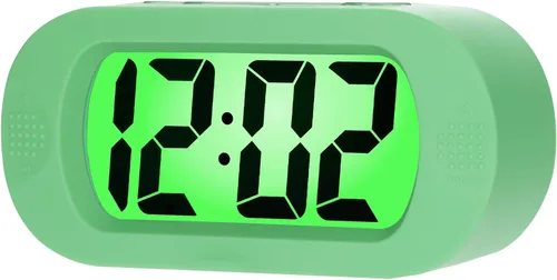 Miniatura 11 de Plumeet Reloj Despertador para Niños LCD Digital Grande Relojes Despertadores de Viaje con Repetición y Luz Nocturna - Sonido Ascendente