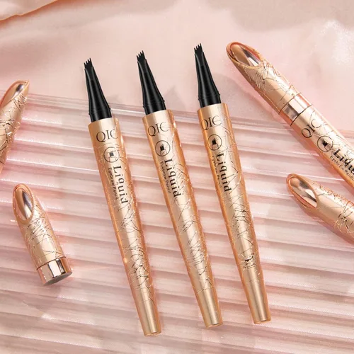 Miniatura 7 de Pluma microblading de cejas negra impermeable – Pluma de cejas de cuatro puntos para cejas de aspecto natural, de larga duración y a prueba