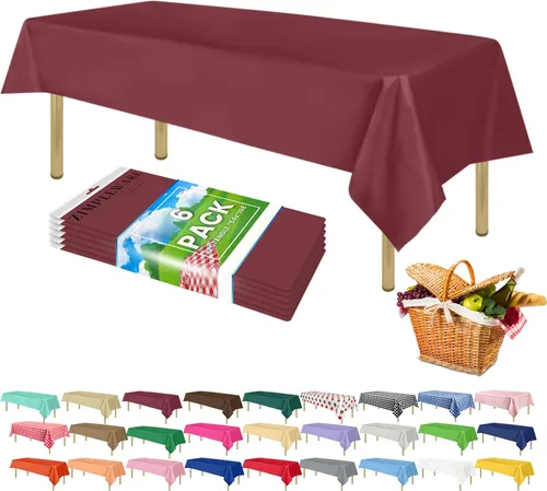 Miniatura 51 de Zimpleware - Mantel redondo de plástico para fiestas de 213 cm (84 pulgadas) de diámetro (paquete de 1, 6 y 12 unidades)
