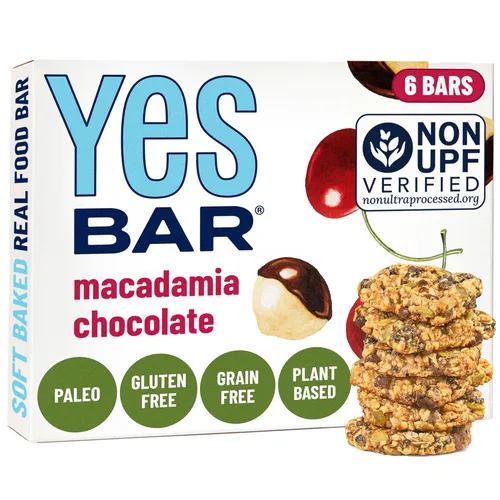 Miniatura 20 de YES Nut Bars - Fresa y coco - Barras suaves masticables saludables hechas con jarabe de arce orgánico, veganas, paleo, sin gluten, sin azúcar