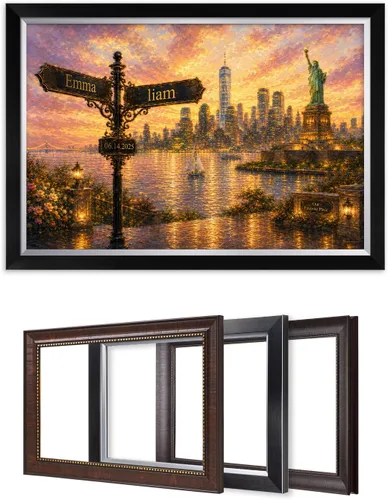 Miniatura 67 de IPIC - Personalized Framed Canvas with Custom Street Sign in Boston Personalized Street Signs with Names, Custom Canvas Print, Boston Sunset