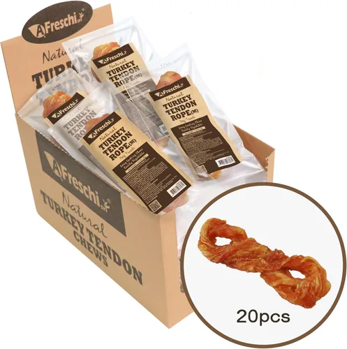 Miniatura 23 de AFreschi - Premios masticables de tendón de pavo para perros y cachorros, Signature Series, ingrediente de EE. UU., hipoalergénico, fácil
