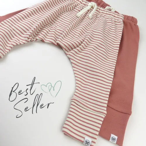 Miniatura 4 de HonestBaby Multipack Honest - Pantalones deportivos de meter 100% algodón orgánico para bebés y niños pequeños, niños, niñas, unisex