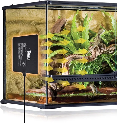 Miniatura 7 de iPower Almohadilla de calor para reptiles de 6 x 8 pulgadas, 8 W, calentador de terrario para animales pequeños