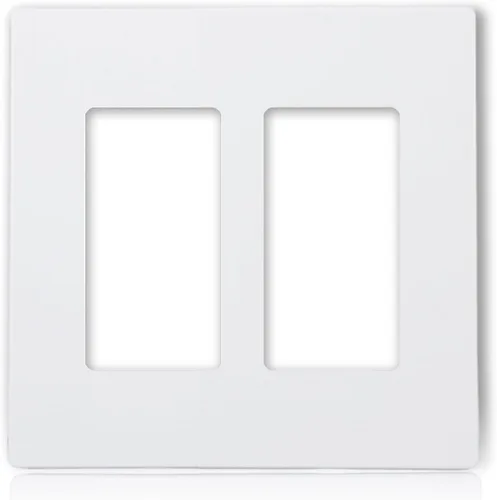 Miniatura 5 de Maxxima Paquete de 10 enchufes decorativos de 1 banda, placa de pared sin tornillos, blanco, tamaño estándar, perfecto para interruptores de luz