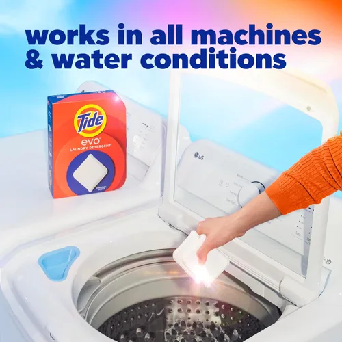 Miniatura 9 de Tide Los azulejos de fibra de detergente para ropa con aroma original de evo funcionan en el 100% de las manchas comunes, seguro para todas