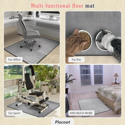 Miniatura 4 de Tapete de silla de oficina resistente para alfombra y piso de madera dura, tapete bohemio para silla de escritorio, alfombra de 36 x 48 pulgadas
