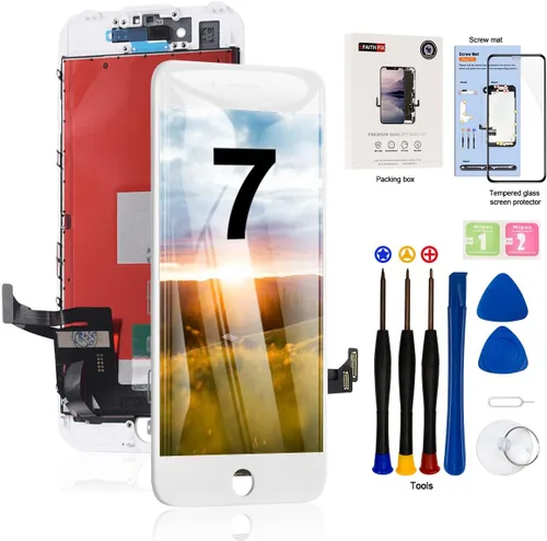 Miniatura 17 de EFAITHFIX para iPhone 8/SE 2020 Reemplazo de pantalla LCD blanca de 4.7 pulgadas, marco de montaje de pantalla táctil 3D, digitalizador con kit