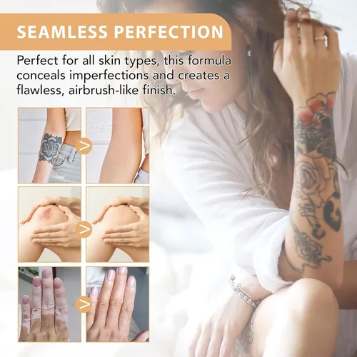 Miniatura 3 de Dulele Base de maquillaje para piernas y cuerpo, maquillaje de piernas impermeable, sin transferencia, mediano, cobertura de venas de piernas