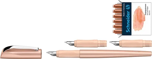 Miniatura 3 de Schneider Callissima Calligraphy - Juego de regalo de pluma estilográfica: albaricoque, 0.043 in, 0.059 in, 0.059 in, 0.071 in + paquete de 6