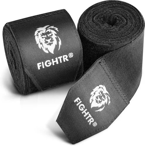 Miniatura 12 de FIGHTR® Vendas de boxeo de 160 pulgadas semielásticas con lazo para el pulgar para boxeo, artes marciales, artes marciales y marciales Negro