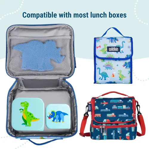Miniatura 6 de Wildkin Juego de 3 recipientes de comida anidables para niños, apilables, herméticos y sin BPA, aptos para lavavajillas, para la escuela y viajes