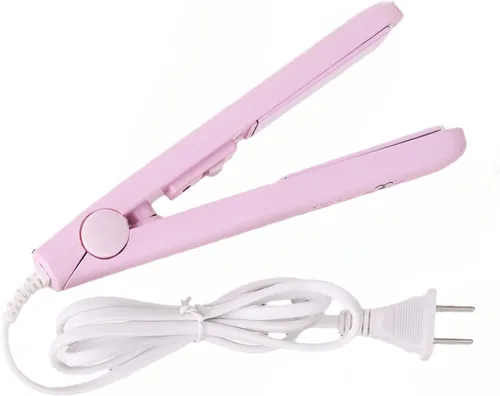 Mini alisador de pelo, mini plancha plana 2 en 1, 100-240 V, 20 W, turmalina cerámica + plástico, mini plancha plana pequeña plancha plana para