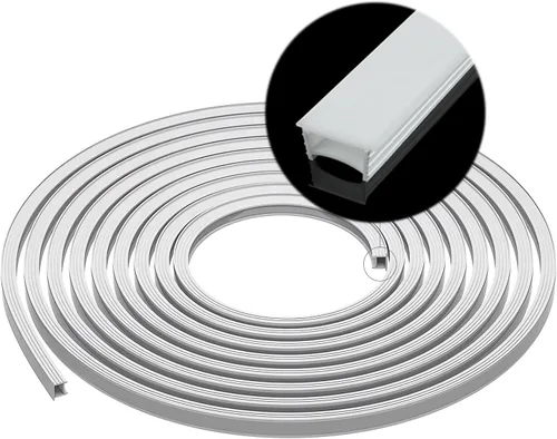 Miniatura 11 de JARBIH 16.4Ft/5M Silicone Led Channel System, Flexible Tube for DIY Neon Light, U Shape Tube for 5mm Strip Lights Installation, Suitable for