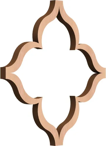 Miniatura 7 de 7 3/8 pulgadas de ancho x 7 3/8 pulgadas de alto x 3/8 pulgadas de alto, paneles de pared de madera con calado decorativo extra pequeño, roble rojo