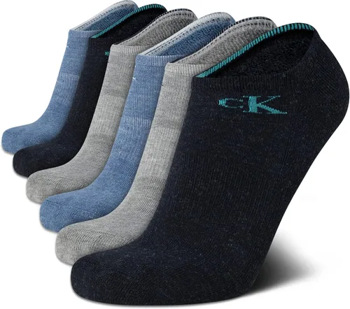 Miniatura 140 de Calvin Klein Calcetines para hombre, mezcla de algodón, acolchados, sin talla, forro de calcetines atléticos (6 unidades)
