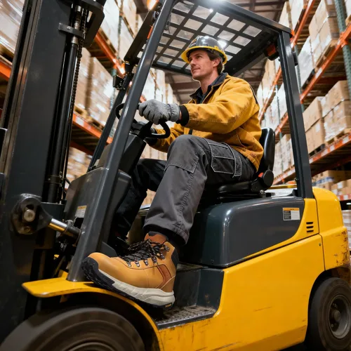 Miniatura 2 de NORTIV 8 Botas de trabajo compuestas para hombre, botas de trabajo antifatiga, impermeables, ligeras, antideslizantes, ASTM F2412-24 para Marrón