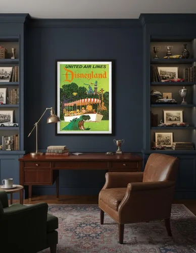 Miniatura 4 de California - Jungle Cruise Hippo - United Air Lines - Póster vintage de viaje de aerolínea por Stan Galli c.1960s - Impresión artística maestra