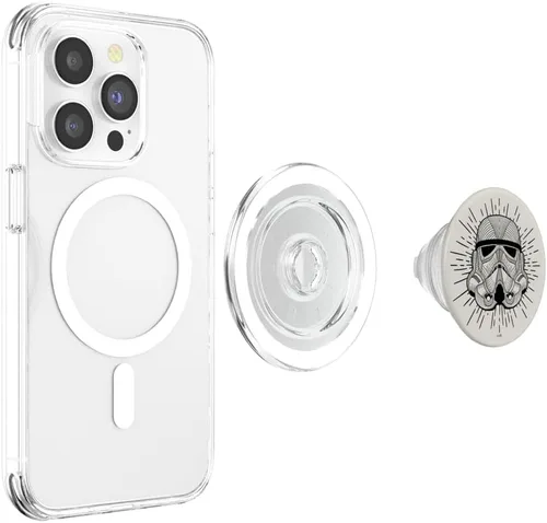 Miniatura 4 de Star Wars Casco Storm Trooper Line Art PopSockets MagSafe PopGrip para iPhone