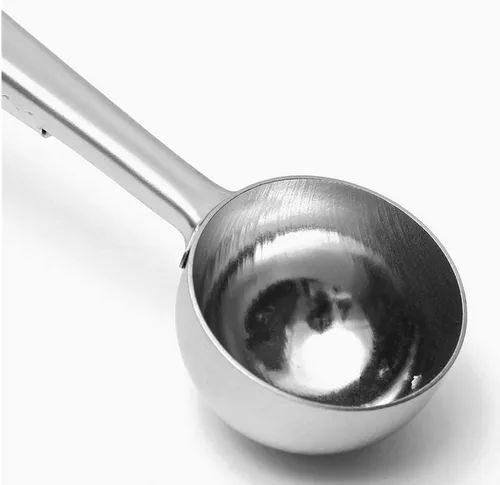 Miniatura 3 de Paquete de 4 pinzas para café, cuchara medidora de café de mango largo de 6 3/4 pulgadas, cuchara medidora de café de 0.5 fl oz con clip para bolsa