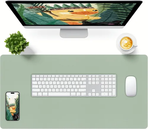 Miniatura 67 de Bloss Almohadilla de escritorio de cuero y reposamuñecas para teclado, alfombrilla grande para mouse + almohadilla para teclado + soporte de muñeca