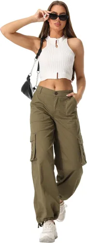 Miniatura 6 de XNMAYA Pantalones cargo para mujer, de secado rápido, informales, militares, militares, camuflaje, combate, trabajo, pantalones casuales