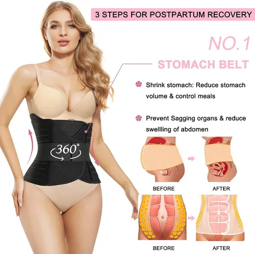 Miniatura 3 de SCARBORO Banda para el vientre 3 en 1 posparto para embarazo, sección C, después de la fiesta, recuperación de la faja, faja posparto