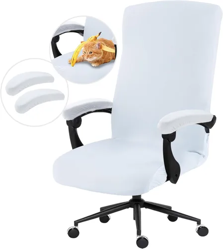 Miniatura 88 de Fundas elásticas para asiento de silla de oficina de escritorio - Funda universal de spandex para silla de computadora - Fundas removibles lavables