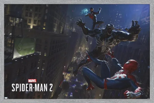 Miniatura 15 de Marvel's Spider-Man 2 - Póster de pared de lucha con veneno, 34 pulgadas de largo x 22.4 pulgadas de ancho, paquete de póster y montaje prémium