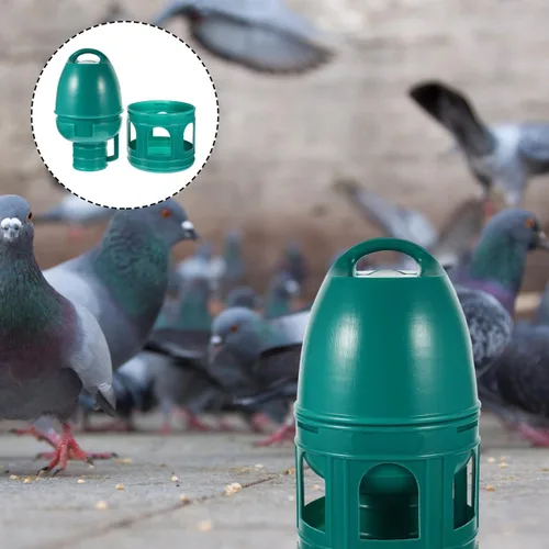 Miniatura 9 de Comedero de agua de paloma de 6.24 pulgadas, dispensador colgante de plástico para pájaros, para uso en el hogar, exterior, codorniz, accesorio