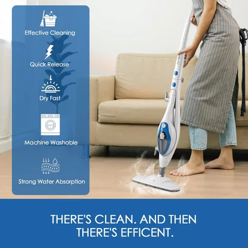 Miniatura 7 de Paquete de 10 almohadillas de repuesto para trapeador de vapor para limpieza PurSteam ThermaPro Steam Mop Cleaner10 en 1 y Thermapro 211