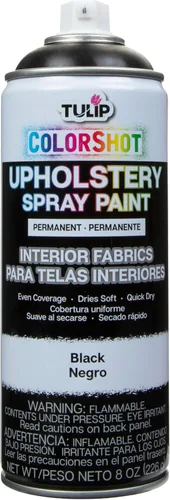 Miniatura 2 de TULIP ColorShot - Pintura en aerosol de tela para tapicería, pintura de tela permanente para muebles, 8 onzas, negro