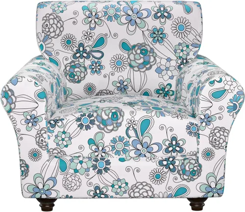 Miniatura 40 de Fundas elásticas para silla, fundas elásticas para sillón de 2 piezas, fundas de sofá lavables con diseño floral para sillón, protector de muebles