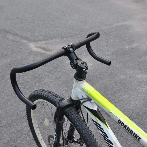 Miniatura 8 de Manillar de bicicleta Upanbike, manillar de caída, manillar curvo, aleación de aluminio de 25,4 mm y 31,8 mm para bicicleta de engranaje fijo