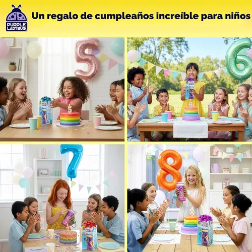 Miniatura 8 de PURPLE LADYBUG Decora tu propia botella de agua para niñas, regalo para niñas de 5, 6, 7, 8, 9, 10 años, regalo de cumpleaños, juguetes de Piedra