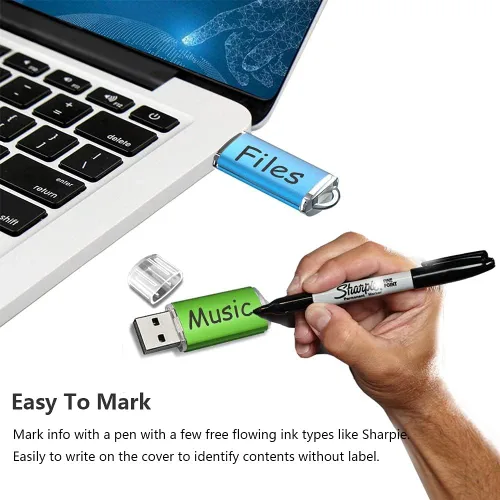 Miniatura 5 de K&ZZ Paquete de 5 unidades flash USB de 64 GB de 64 GB USB 2.0 Thumb Drive Gig Zip Drive Stick 64G Flash Memory Stick Jump Drives para PC portátil
