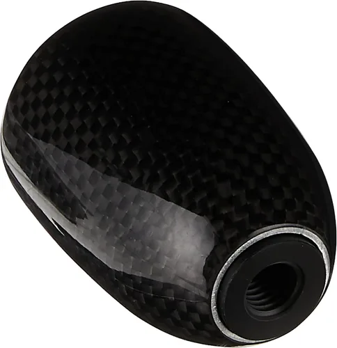 Miniatura 2 de Mishimoto MMSK-CF, perilla de fibra de carbono para palanca de cambios, con 3 insertos de rosca universal, color negro