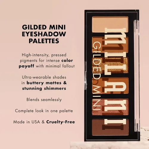 Miniatura 5 de Milani Mini paleta de sombras de ojos dorada con 6 tonos mate y brillantes, Call Me Old-Fashioned Llámame a la antigua