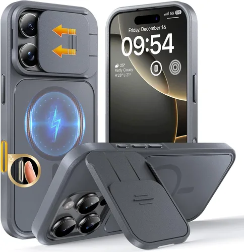 Miniatura 255 de TOCOL Funda para iPhone 11, compatible con Magsafe, protección completa de cámara, imanes integrados, protección contra caídas, funda translúcida
