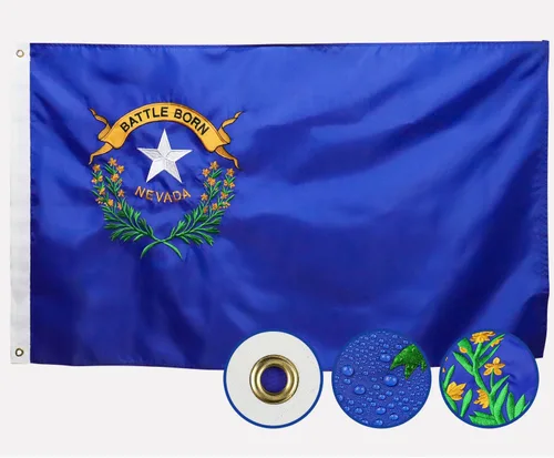 Miniatura 22 de Bandera del estado de Nuevo México de doble cara 3 x 5 para exteriores, las banderas NM de larga duración, nailon 210D resistente, rayas cosidas