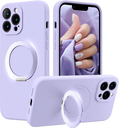 Miniatura 58 de Funda de silicona con soporte para iPhone 17 Pro [compatible con MagSafe] [Protección completa de la cámara] (6.3 pulgadas 2025), fundas de teléfono