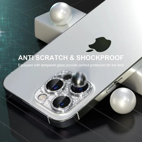 Miniatura 4 de Choiche Protector de lente de cámara para iPhone 14 Pro/iPhone 14 Pro Max, cubierta de cámara brillante con protector de pantalla de lente de vidrio